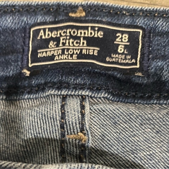 ABERCROMBIE & Fitch Harper Low Rise  Ankle Jean 28/6 Long - Picture 4 of 8